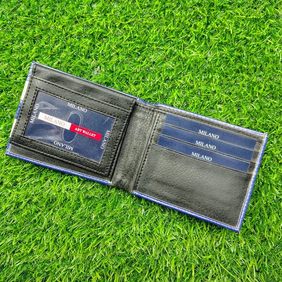 Men Cuba Flag Printed Leather Wallet with Gift Box - Picture 3 of 6